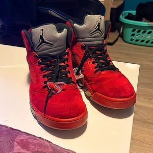 Jordan retro 5 red suede. Size 13